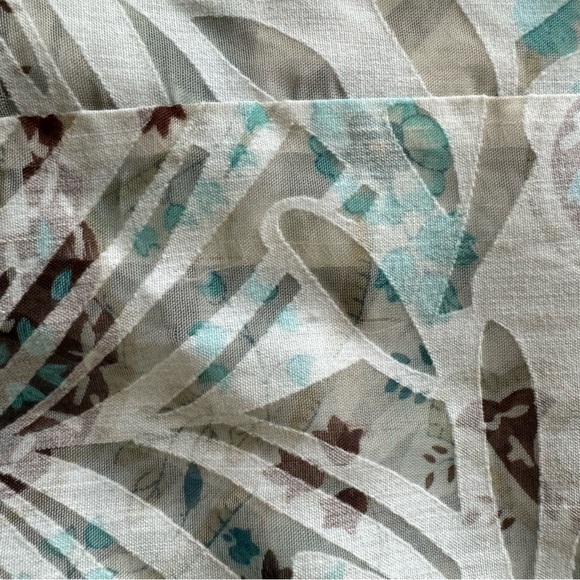 Roper pearl snap short sleeve blouse. Semi sheer print cut out cowgirl rodeo - Picture 5 of 8